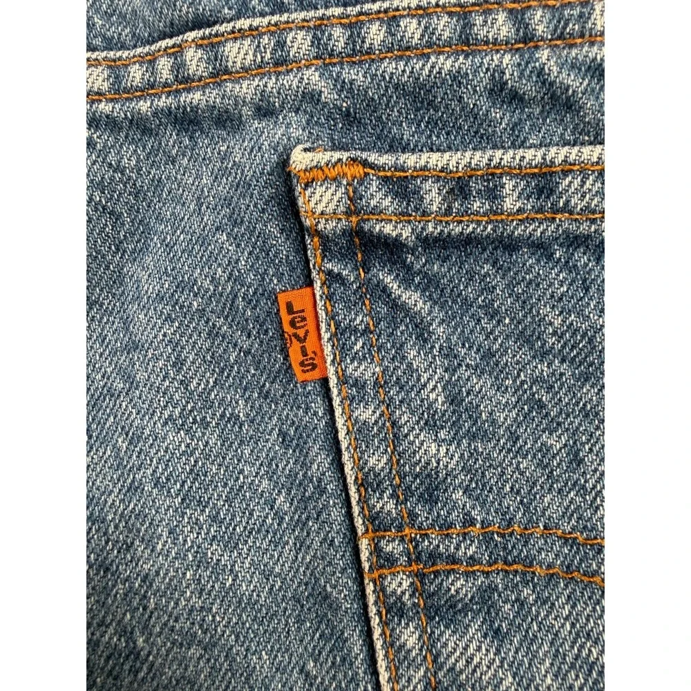 Vintage Levis 505 Jean Shorts Mens 40x9 Orange Tab Made in USA 90s 1994